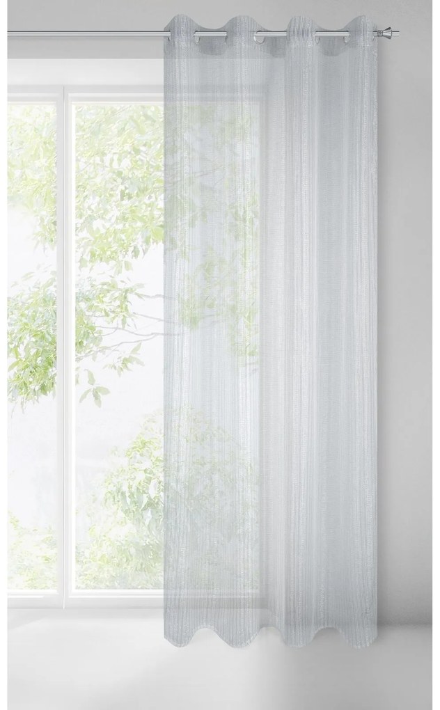 ZÁCLONA NA KRÚŽKOCH TAMARA 140X250 CM SIVÁ