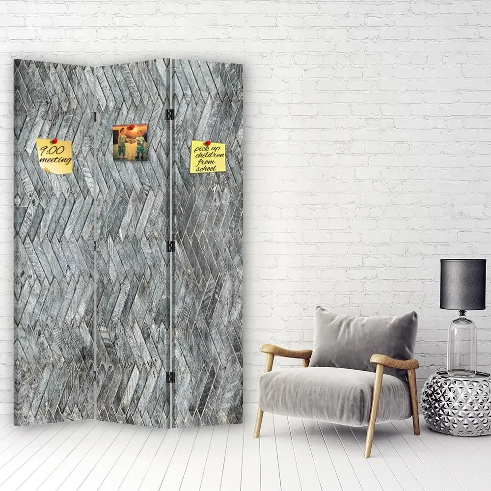 Gario Paraván Vzorovaná sivá Rozmery: 180 x 170 cm, Prevedenie: Klasický paraván
