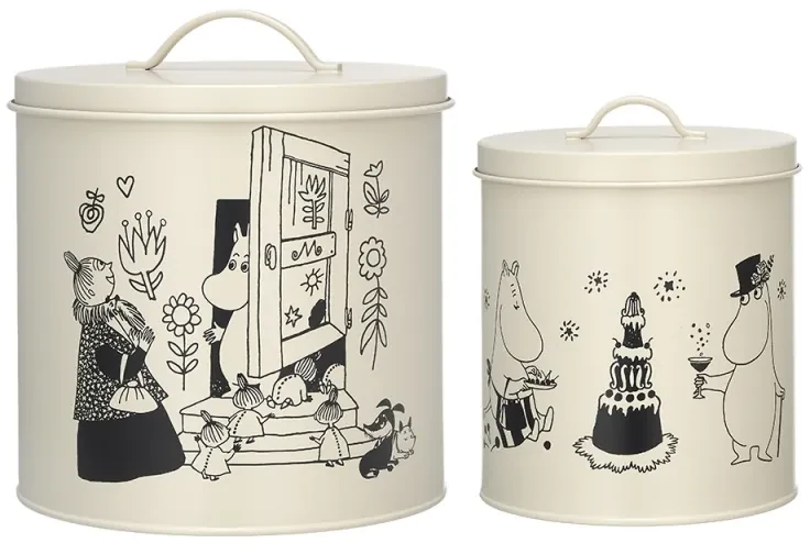 Set dóz na maškrty Moomin Pets 2 ks / 80. výročie