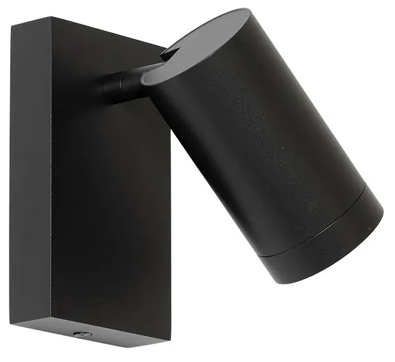 Moderná nástenná lampa čierna nastaviteľná s vypínačom - Jeana Luxe