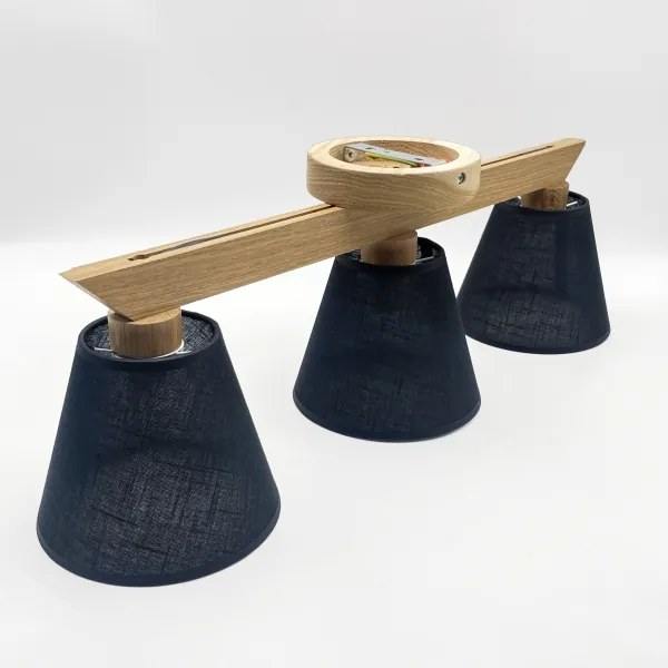 Brilagi - LED  Prisadený luster ANTHONY 3xE14/40W/230V dub/čierna