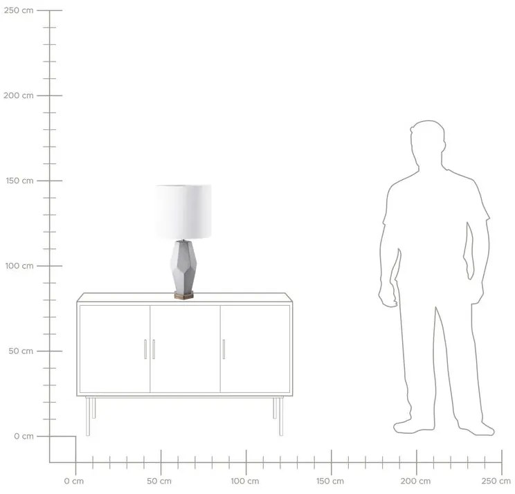Stolná lampa krémová 66 cm OXLEY Beliani