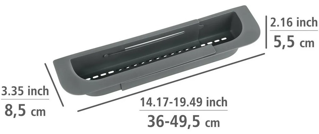 Wenko Teleskopické sito do drezu Fino 36-49,5 cm, sivá