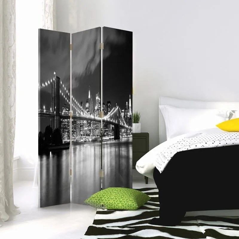 Gario Paraván Panoráma Brooklynského mosta Rozmery: 110 x 170 cm, Prevedenie: Otočný paraván 360°