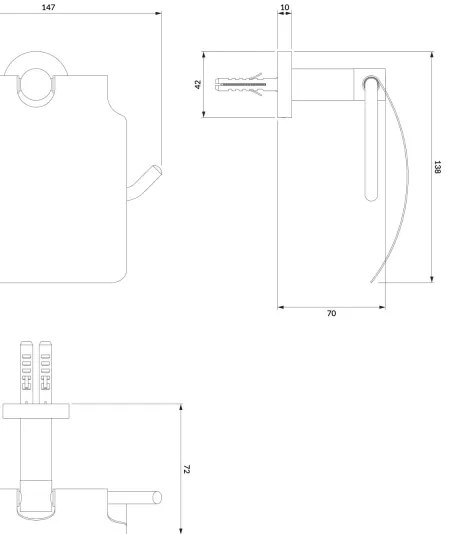 OMNIRES MP60520CR - Držiak toaletného papiera MODERN PROJECT lesklý chróm