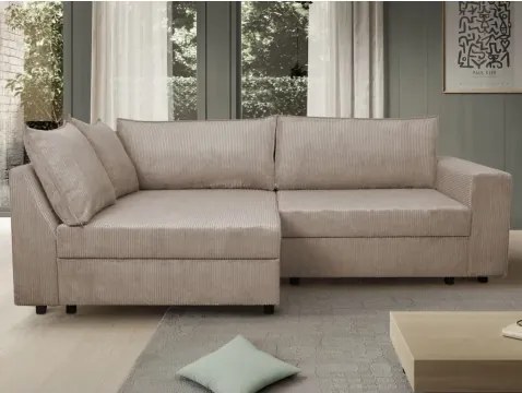 Rohová sedačka Brian, béžová štruktúrovaná látka%