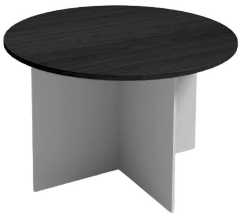 Rokovací stôl s guľatou doskou PRIMO GRAY, priemer 1200 mm, sivá/wenge