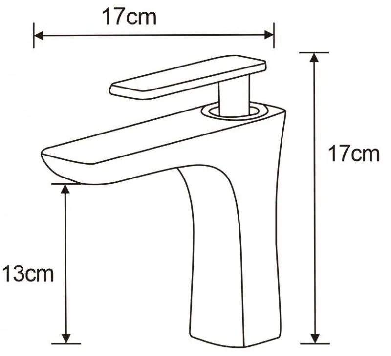 Mexen Indus umývadlová batéria, biela-zlatá, 744600-25
