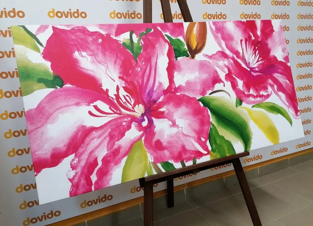 Obraz maľované kvety