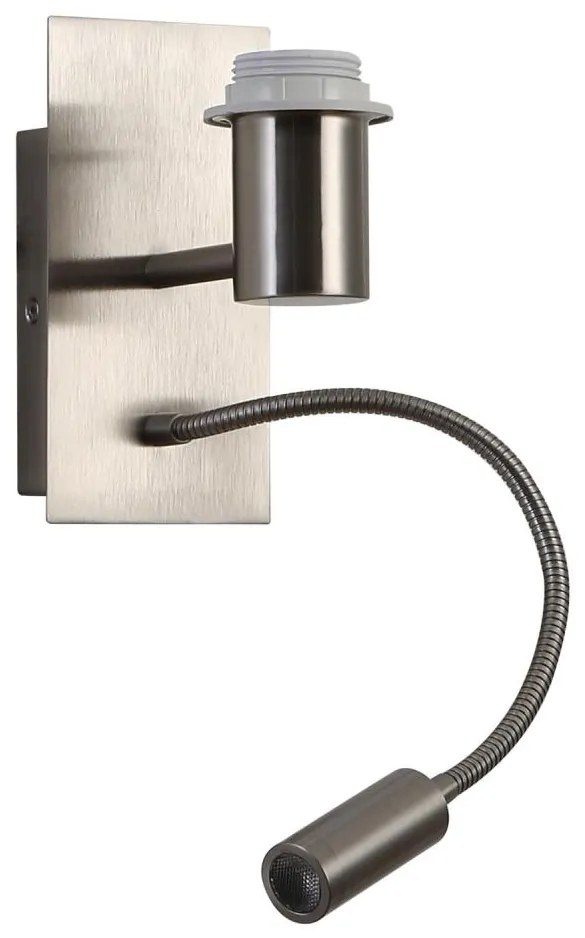 Brilagi - LED Flexibilná nástenná lampa NUBILA 1xE27/25W/230V + LED/3W matný chróm