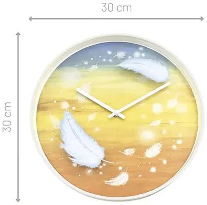 Nástenné hodiny NeXtime Feathers Ø30 cm