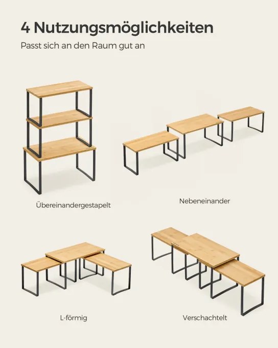 Set troch kuchynských políc KCS014B01