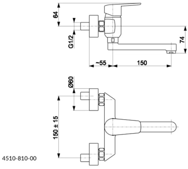 KFA Armatura 4510-810-00 - Umývadlová batéria GERMAN lesklý chróm