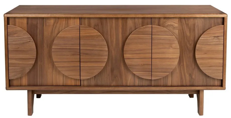 Hnedá nízka komoda v dekore orecha 120x58 cm Groove – Zuiver