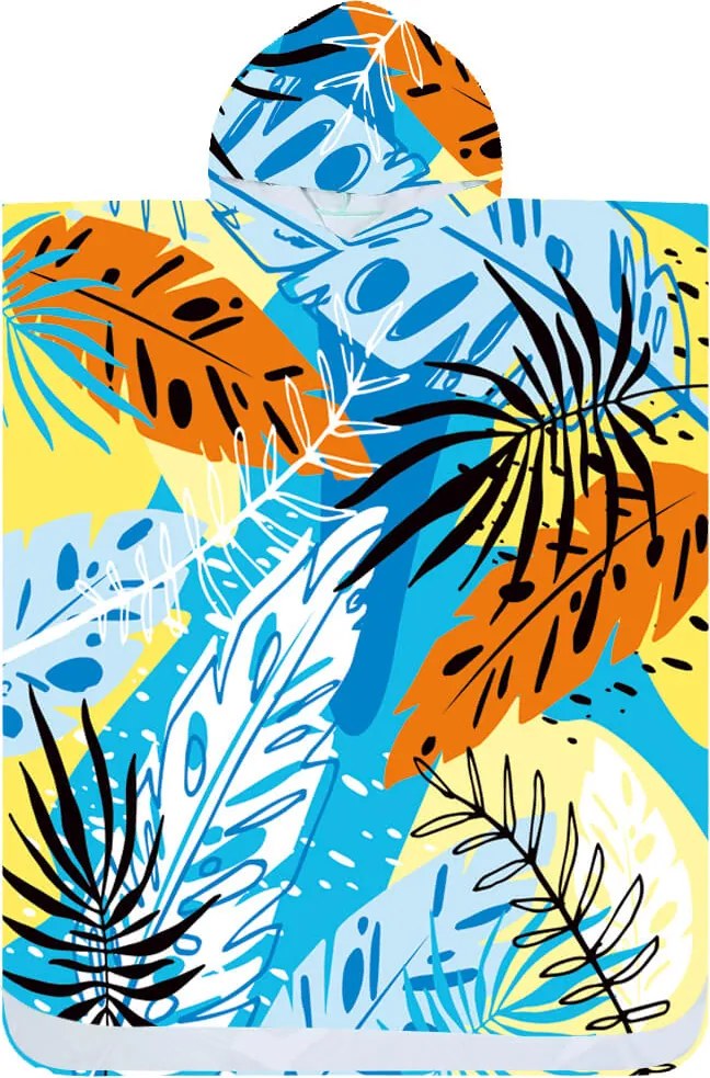 Plážové pončo SUMMER FRESH modro-žlté 80x145 cm