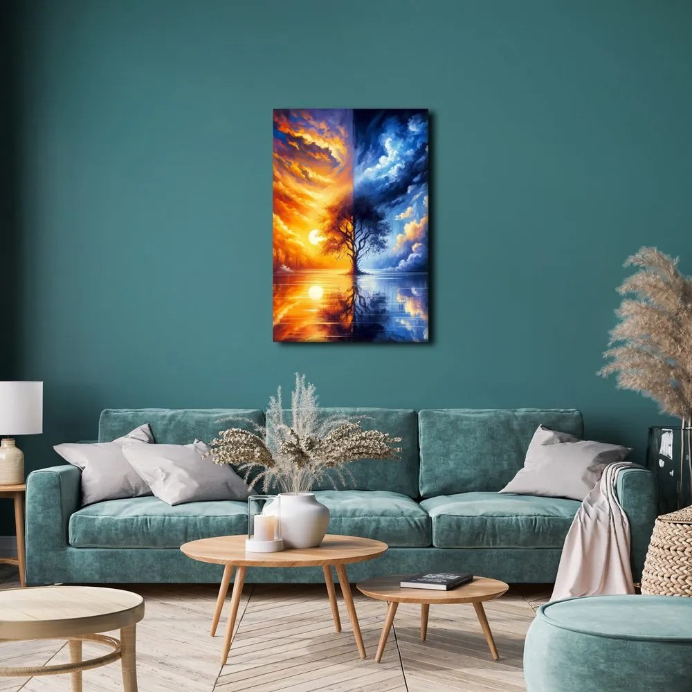 Obraz strom života medzi dňom a nocou