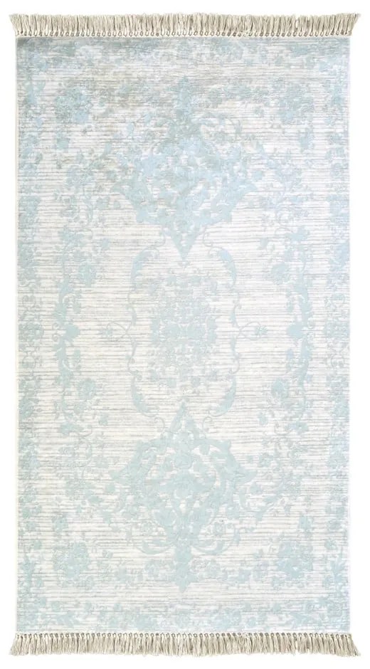 Tyrkysovomodrý koberec Vitaus Hali Gobekli, 80 × 150 cm