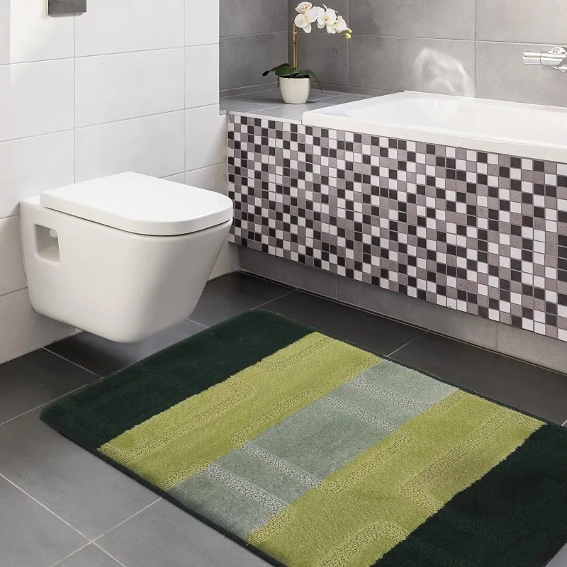 Zelená dvojdielna kúpeľňová sada predložiek Šírka: 50 cm | Dĺžka: 80 cm