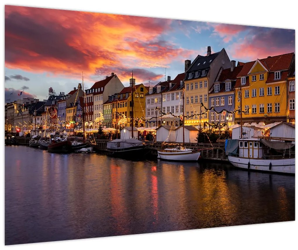 Obraz - Nyhavn, Kodaň (90x60 cm)