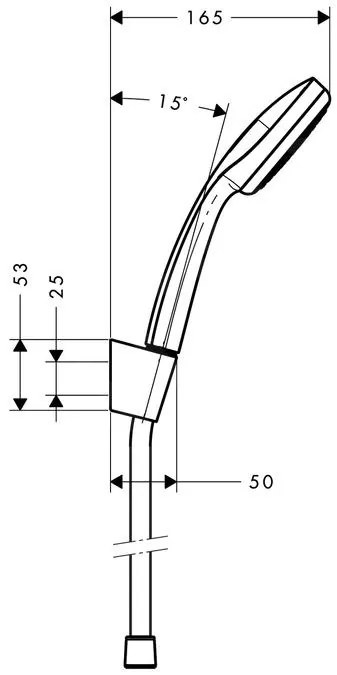 Hansgrohe Croma 100, sprchová súprava Mono, chrómová, HAN-27574000
