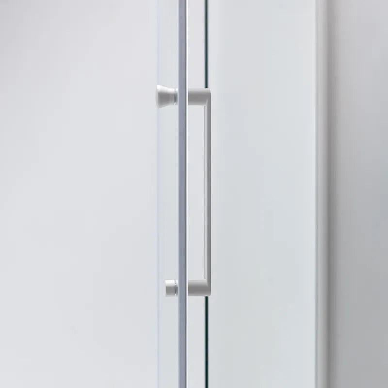 BPS-koupelny Päťuholníkový sprchový kút KZ91A WH 80x80 biela/transparent - bez vaničky