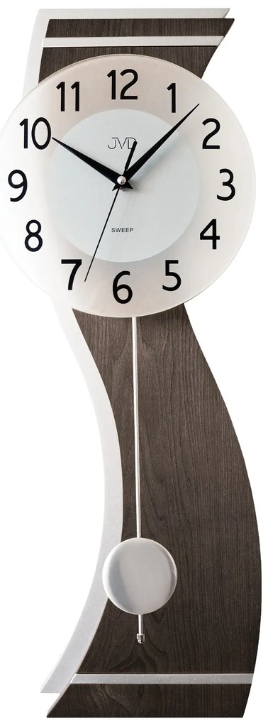 Kyvadlové hodiny JVD NS22012/23 – drevo, kov, tichý chod (64 cm)
