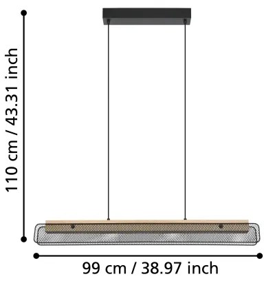 Eglo 900702 - LED RGBW Stmievateľný luster na lanku KOKOMO-Z LED/34W/230V