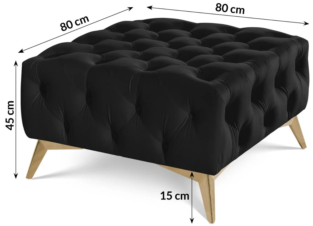 TABURET SARAH CHESTERFIELD 80 x 80 cm