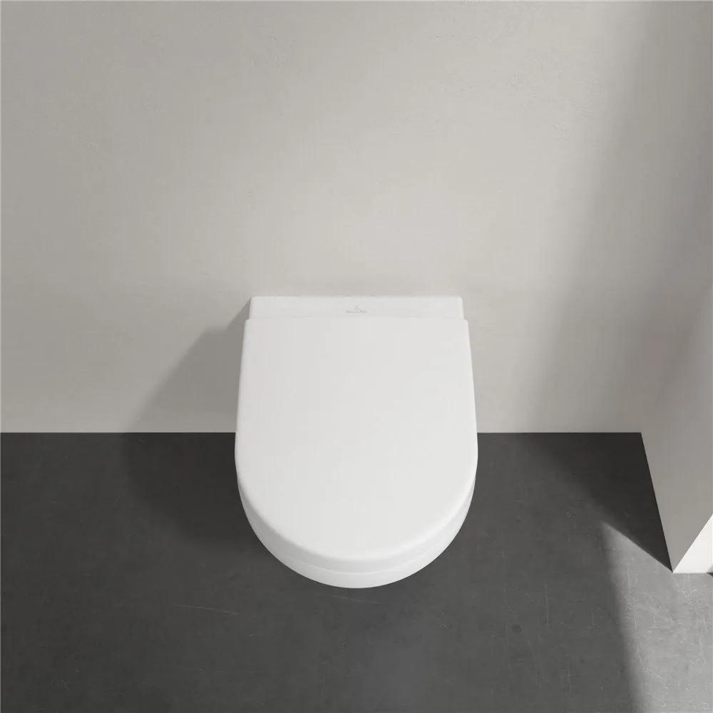 VILLEROY &amp; BOCH Architectura Compact závesné WC s hlbokým splachovaním bez vnútorného okraja, 350 x 480 mm, biela alpská, s povrchom AntiBac a CeramicPlus, 4687R0T2