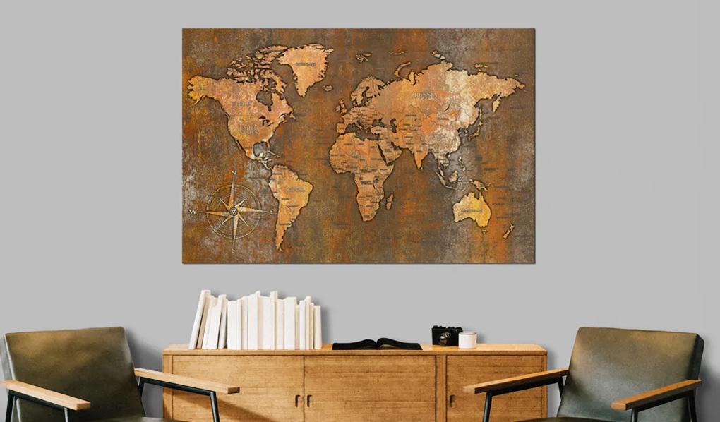Artgeist Obraz na korku - Rusty World [Cork Map] Veľkosť: 90x60