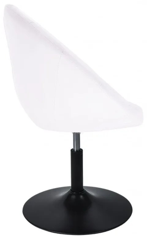 LuxuryForm DESIGN Kreslo VERA na čiernom tanieri - biele