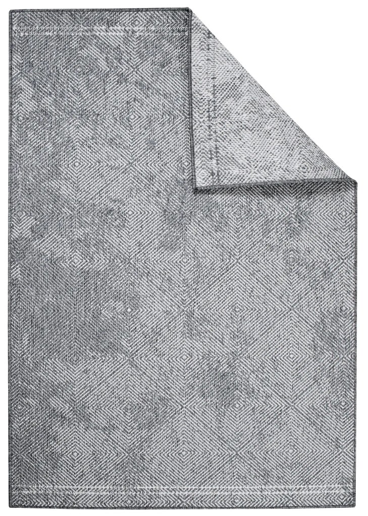 Dekorstudio Obojstranný koberec na terasu DuoRug 5845 - sivý Rozmer koberca: 80x150cm