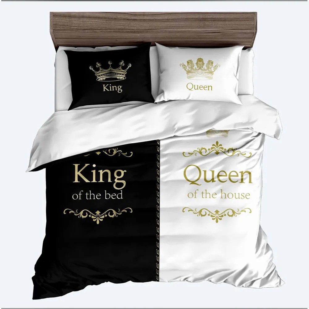 Bavlnené posteľné obliečky 7-dielne queen & king K505