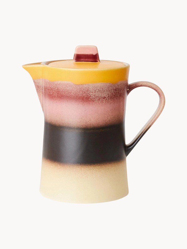 Ručne vyrobený čajník's reaktívnou glazúrou 70's, 1 l