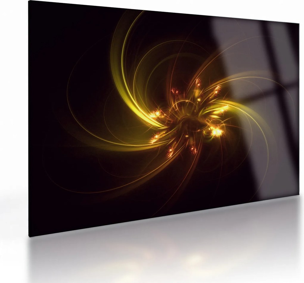 Sklenený obraz - abstrakcia vrtuľky (70x50 cm)