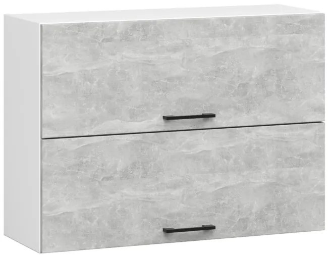 Horná kuchynská skrinka OLIWIA W80 G2 H580 biela / betón