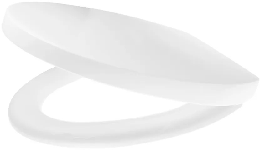 Gamma Trigo D3, toaletné WC sedátko 445(485)x370mm z polypropylénu s pomalým zatváraním, biela, GMA-D3