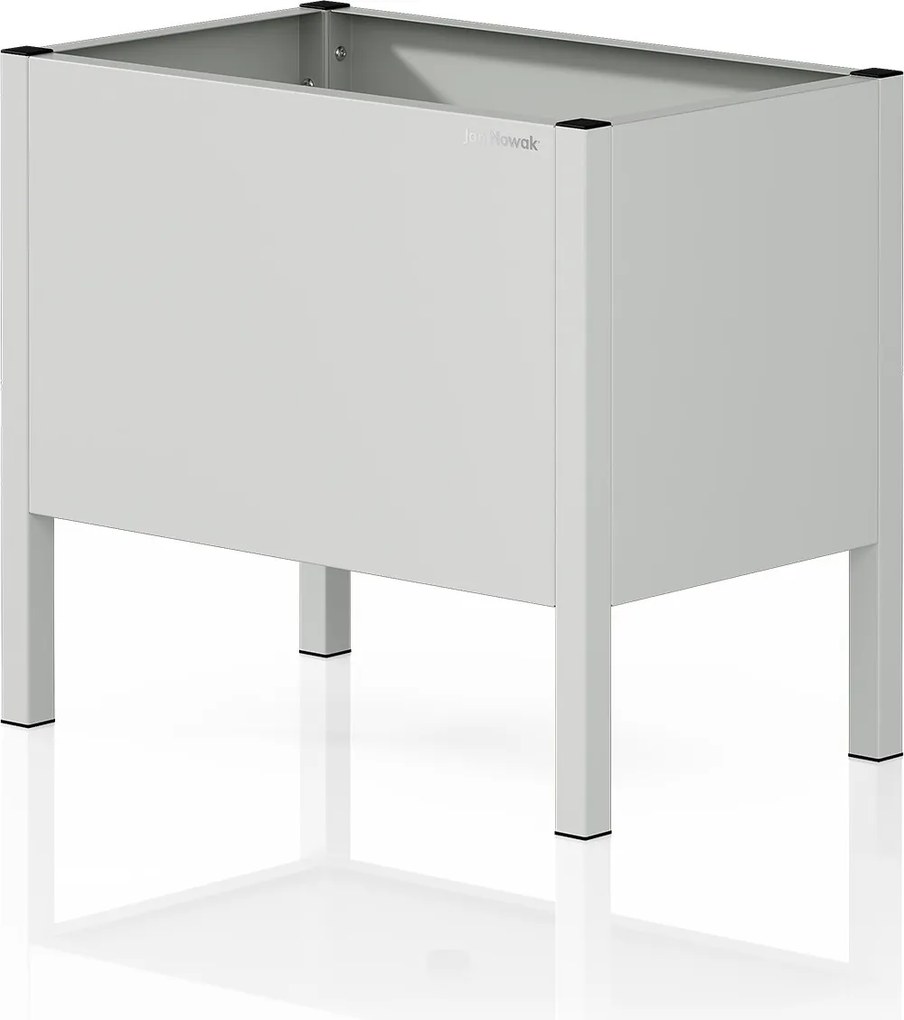 Malý sivý kovový obal na kvetináč: DAISY 400 x 350 x 250 mm