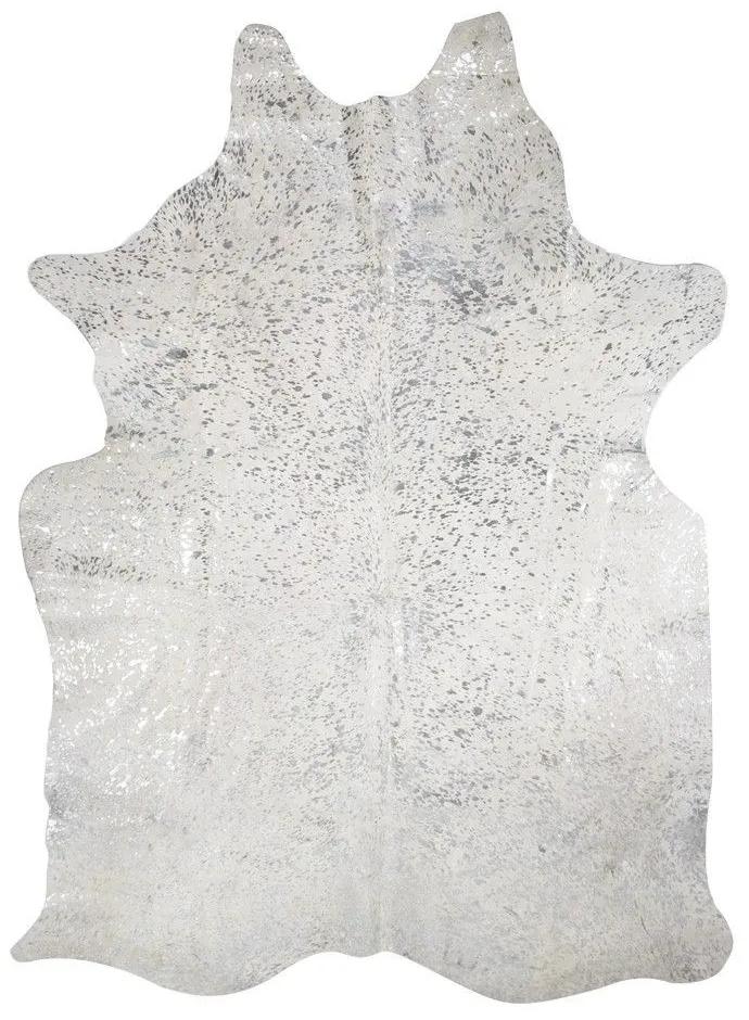 Strieborno-sivý koberec hovädzej kože Bos Taurus - 250*180*0,3cm