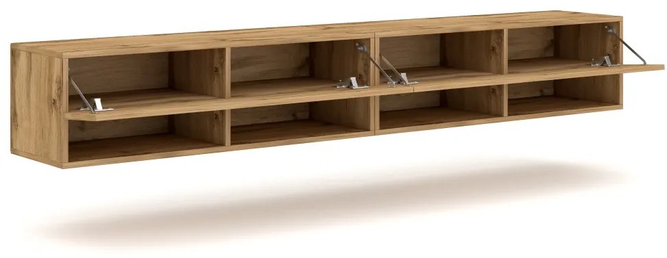 Závěsný TV stolek Derby 280 cm dub Wotan