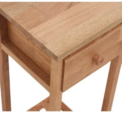 vidaXL Príručný stolík so zásuvkou 25x25x60cm masívne orechové drevo-