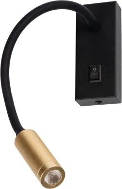 Kanlux 32519 - LED flexibilná lampička TONIL LED/3,3W/230V čierna/zlatá