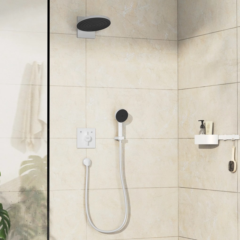 Hansgrohe DuoTurn E, batéria pod omietku pre 2 spotrebiče, biela matná, HAN-75417700
