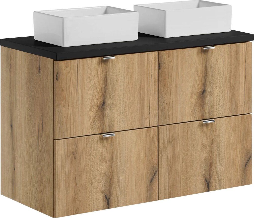 Comad Kúpeľňová skrinka s doskovým umývadlom set Nova Oak 100 dub coast evoke