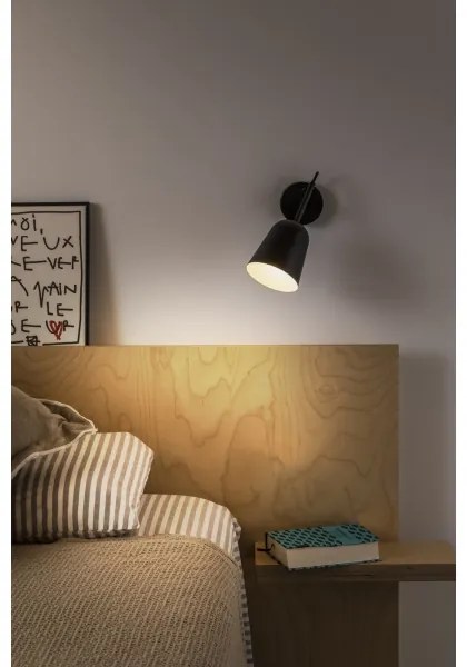 FARO 28257 - Nástenná lampa STUDIO 1xE14/8W/230V čierna