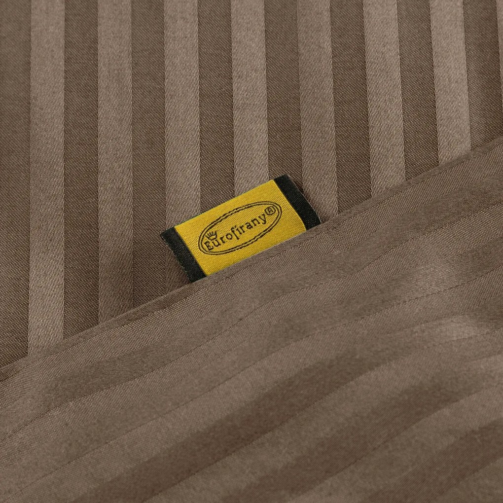 SATÉNOVÉ OBLIEČKY VERA 200X220 CM, 2 KS 70X80 CM HNEDÉ