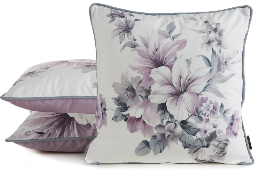 DEKORAČNÁ OBLIEČKA NA VANKÚŠ VELVET 121 45X45 CM KVETY