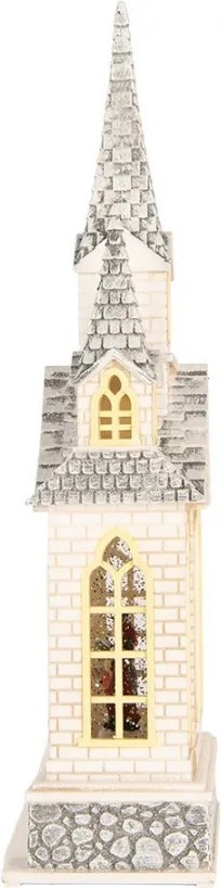 Christmas Decoration With LED Lighting And Music 17x10x41 Cm / 3xAA Beige Plastic - 17*10*41 cm / 3*AA