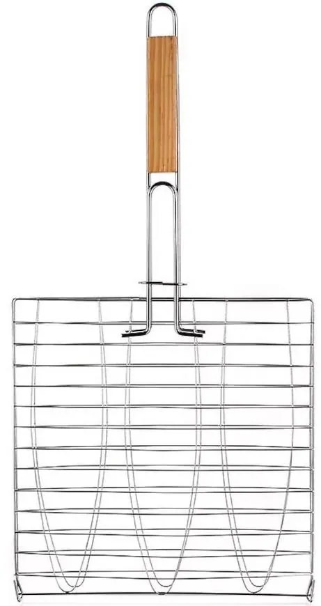 Grilovací rošt na 3 ryby 58x25x27 cm