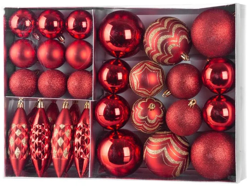 Gule MagicHome Vianoce, sada, 31 ks, červené, na vianočný stromček